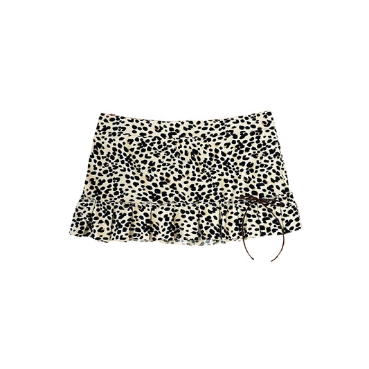 #NEWITEM y2k brown cheetah micro mini skirt S