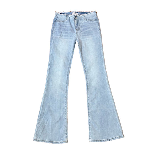 vanilla star frayed edge flare jeans 3