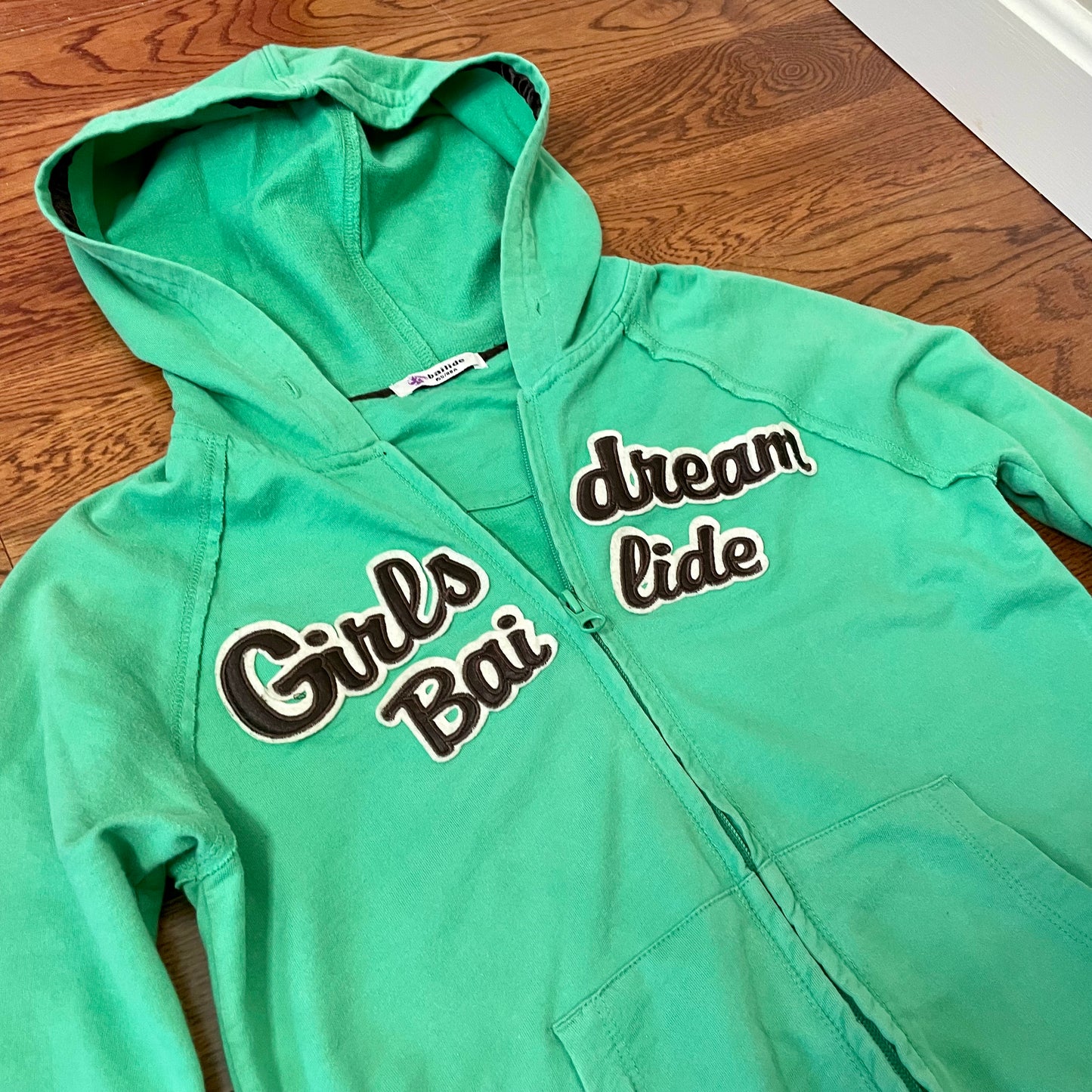 bailide green zip hoodie S