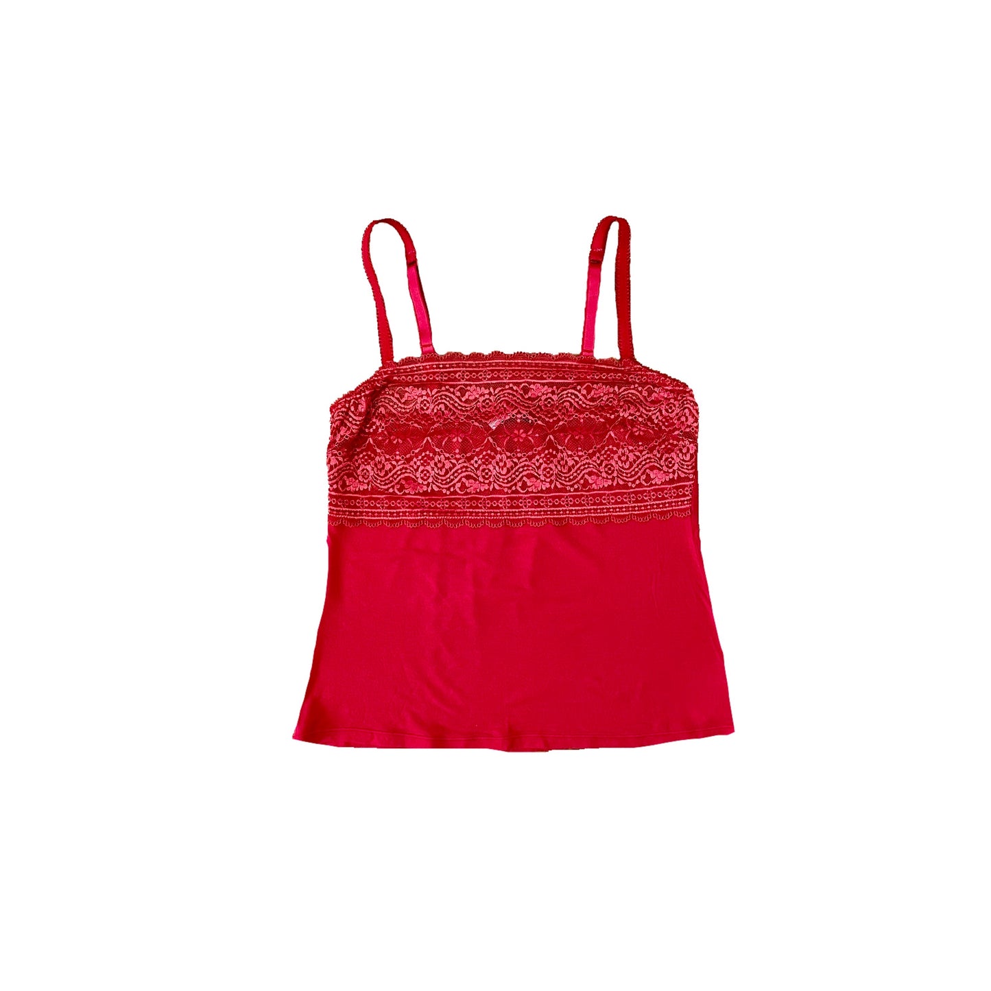 etam red lace babydoll cami M