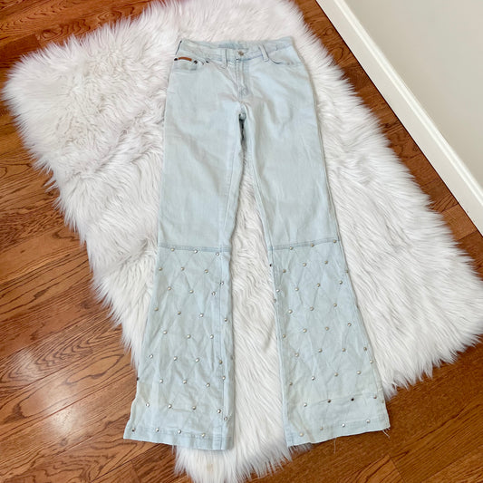 y2k studded flare jeans 27