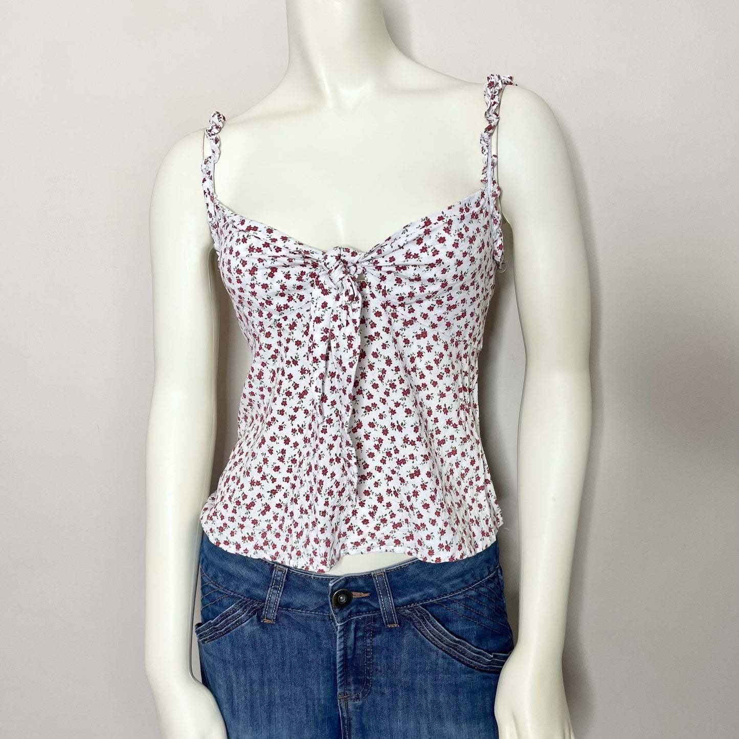 #NEWITEM stradivarius red flower babydoll cami top S