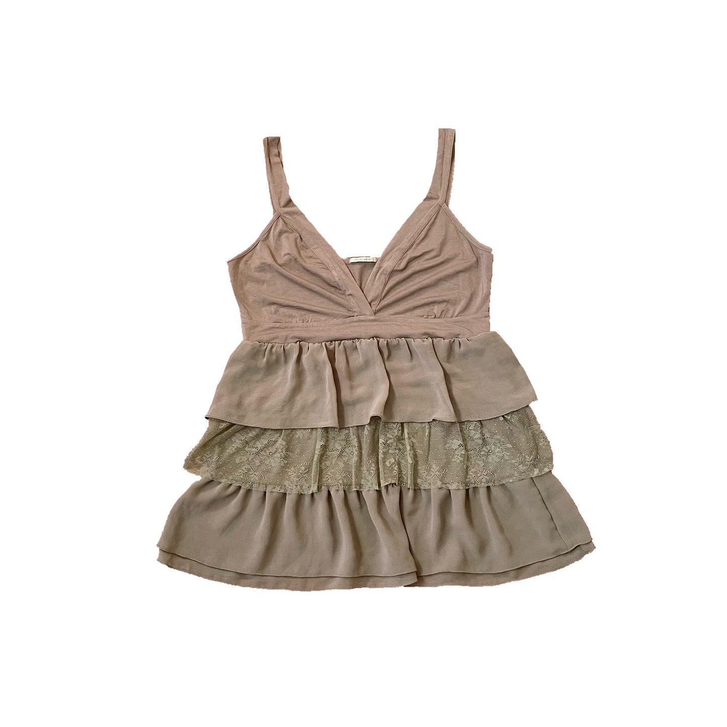 Intimissimi brown ruffle babydoll tank L