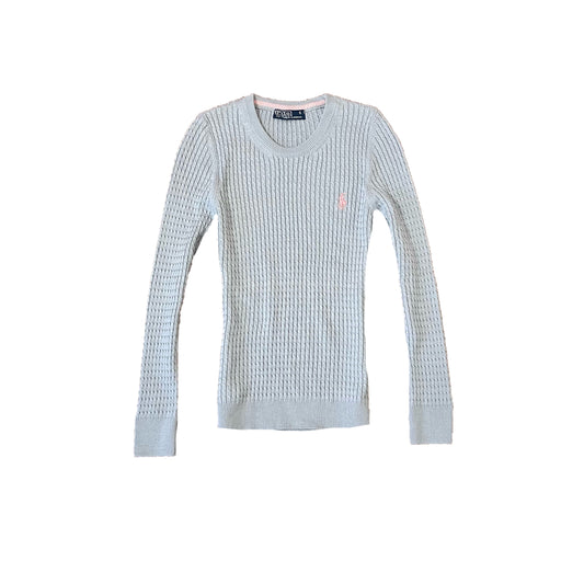 #NEWITEM y2k gray preppy cable sweater XS