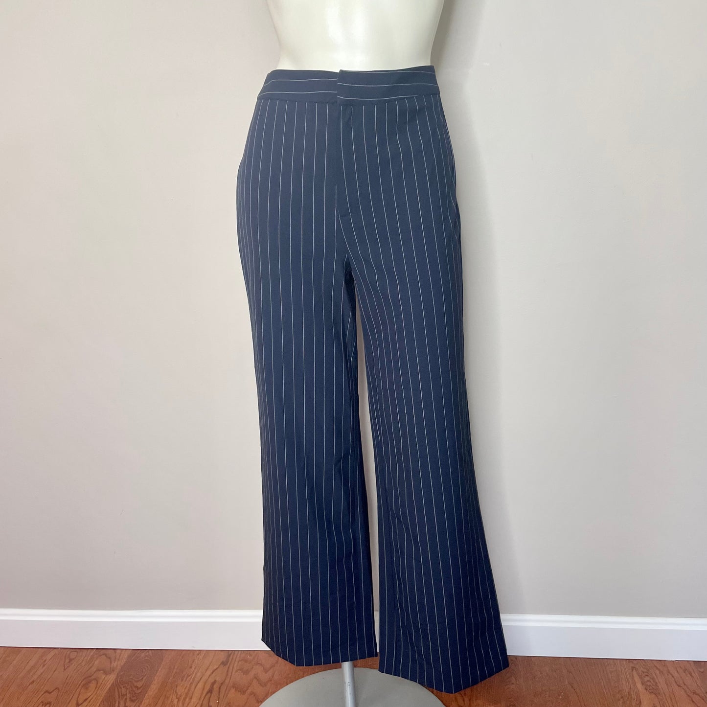 #NEWITEM stradivarius navy stripe wide leg trousers 0