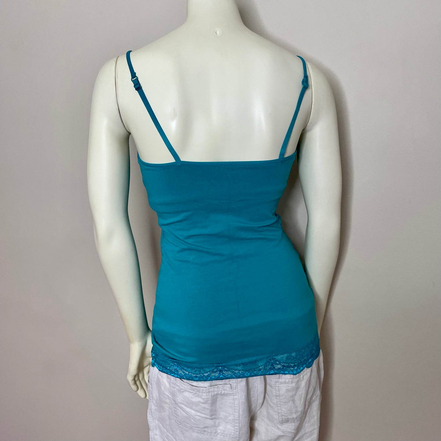 express teal green lace cami XS