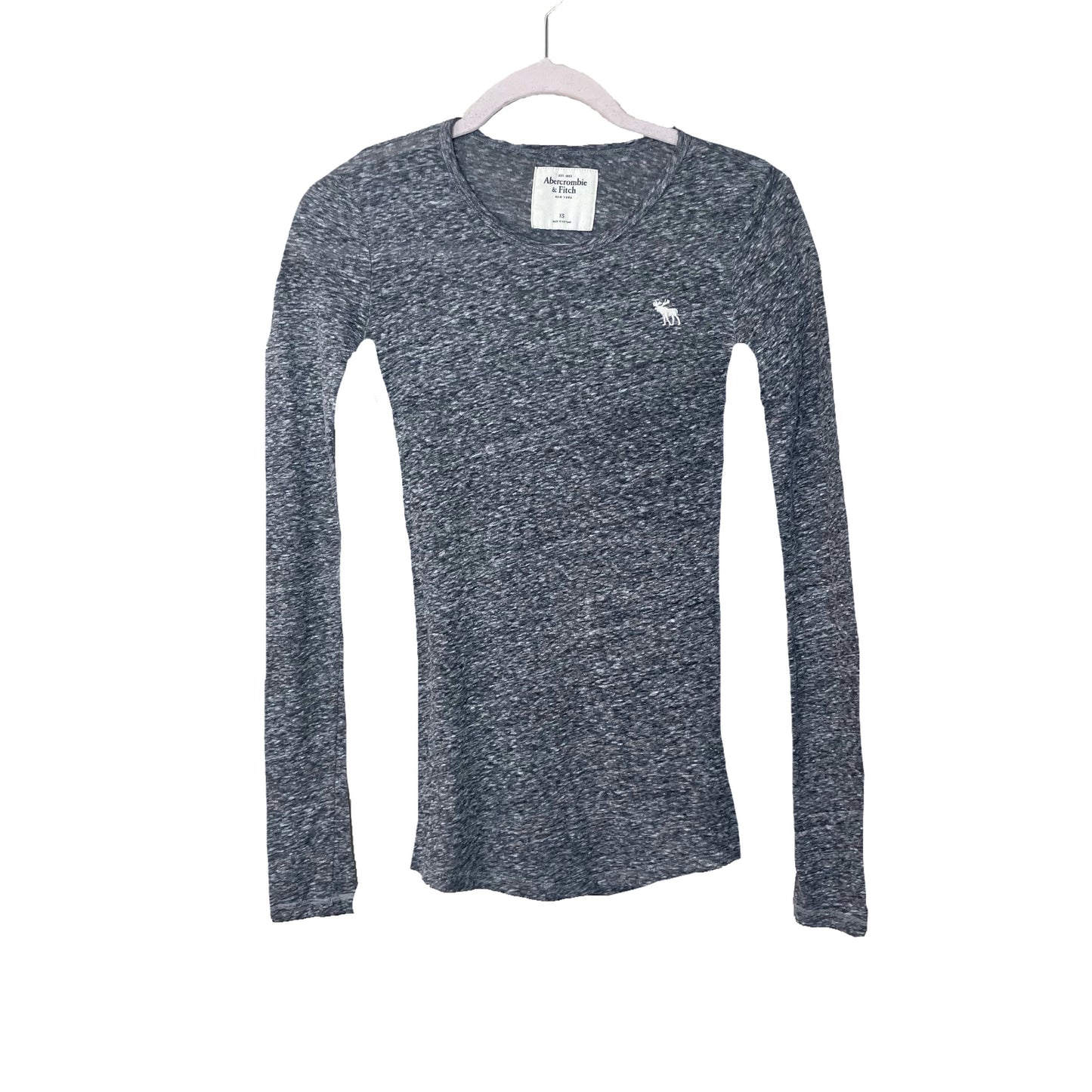 abercrombie gray long sleeve top XS