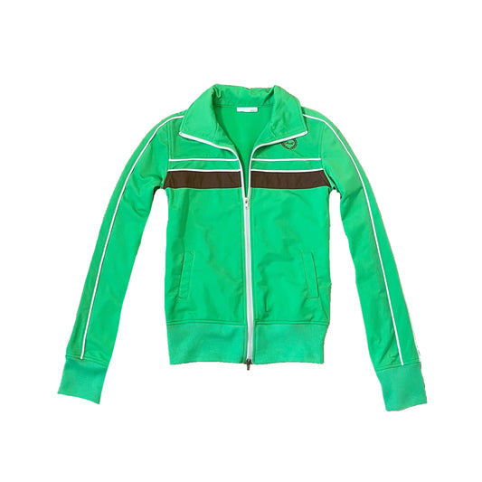 o’neill green zip track jacket L