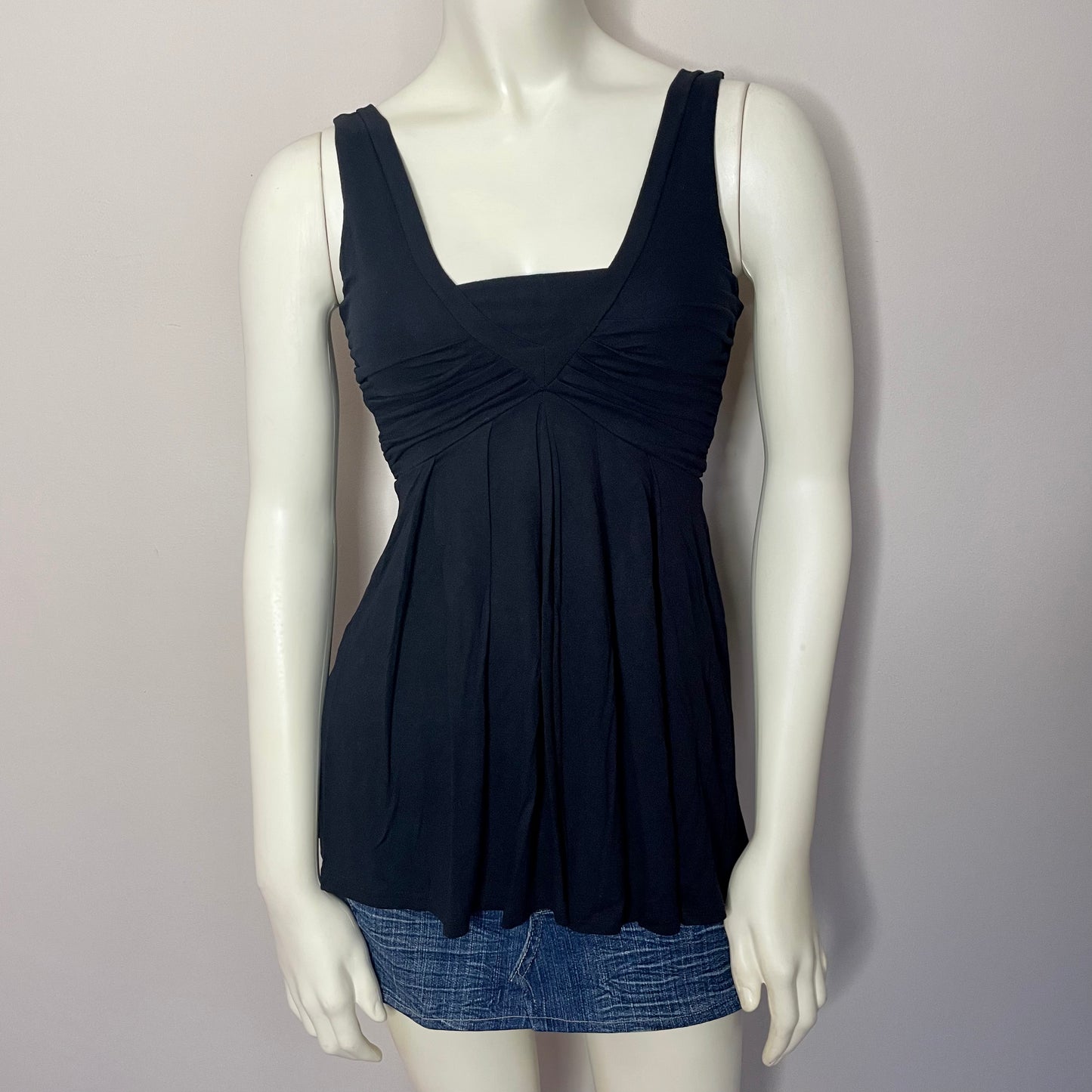 zara black babydoll tank top M