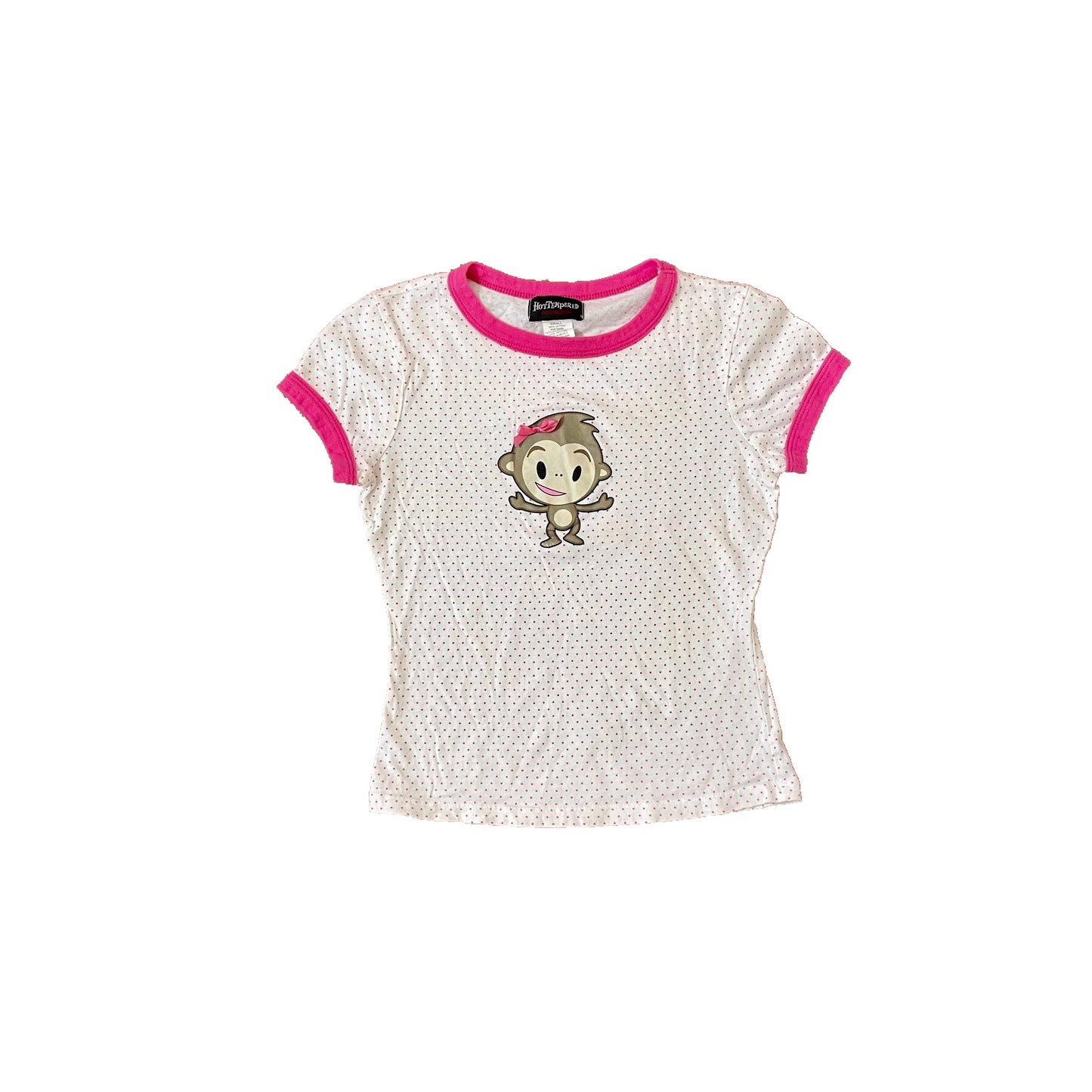 hot tempered pink monkey baby tee