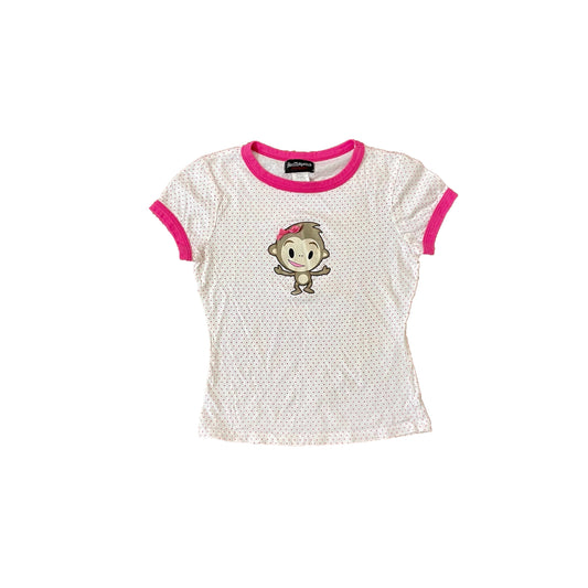 hot tempered pink monkey baby tee