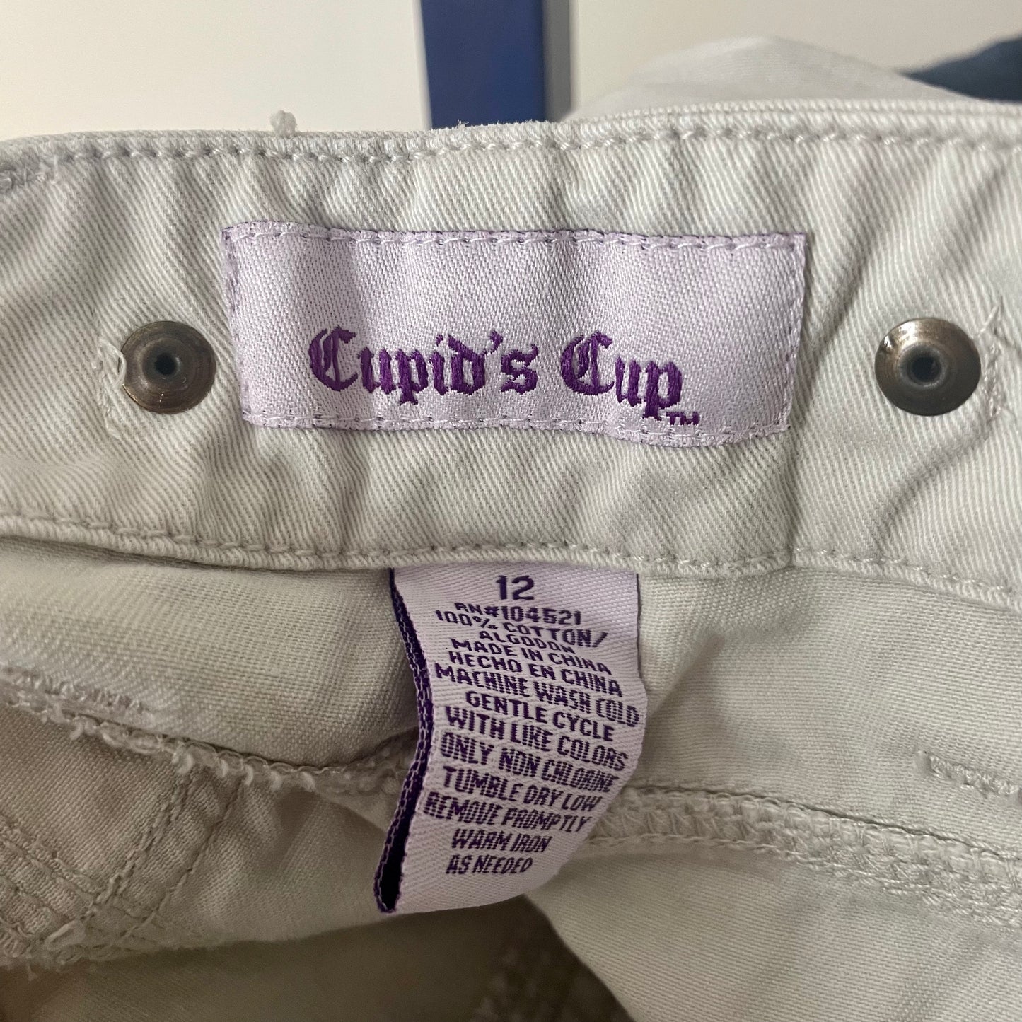 cupid’s cup beige cargo pants 23”