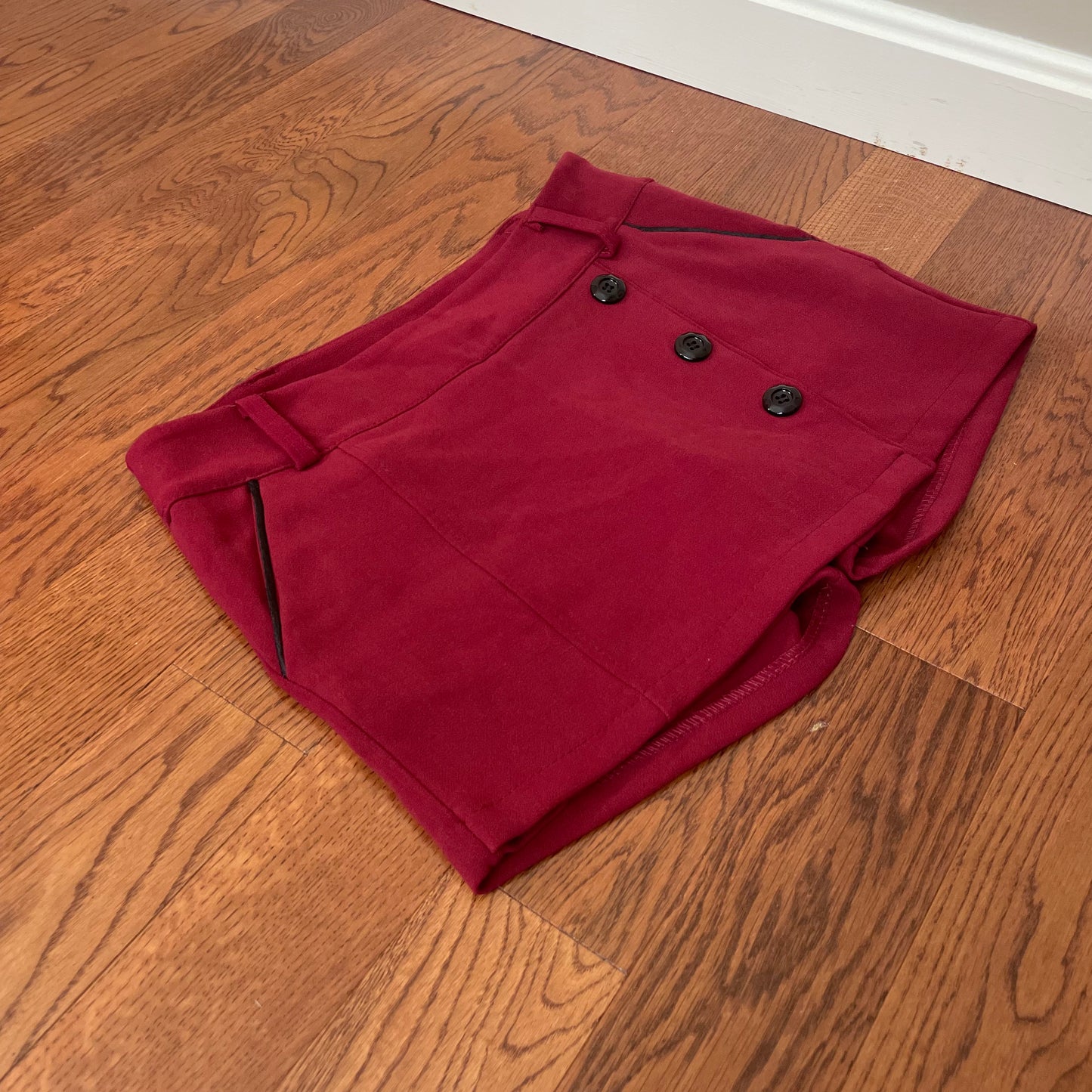 y2k burgundy mini skort S