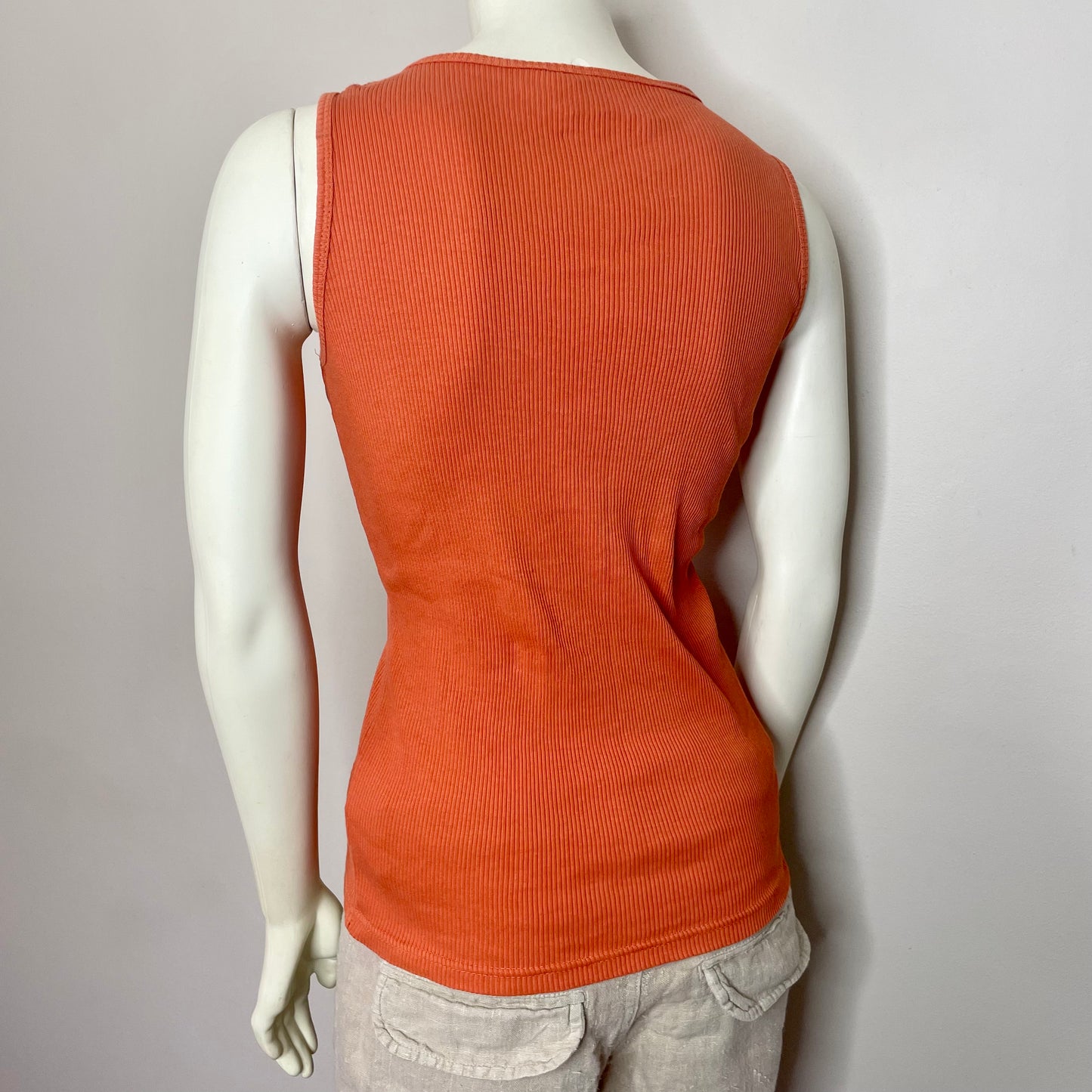 y2k orange boho graphic tank top S