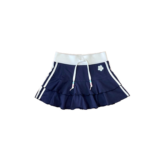 zero xposure navy tiered mini skirt XXS