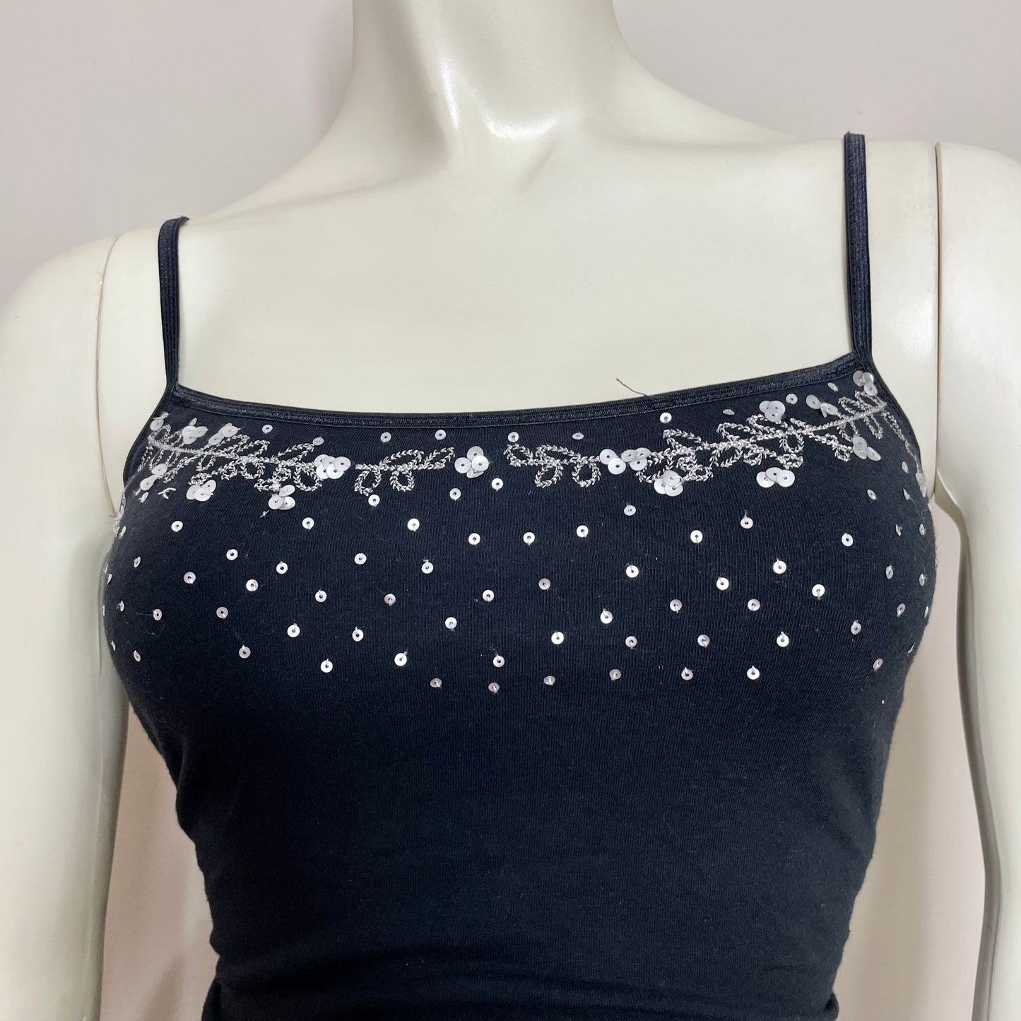 aeropostale black sequin cami