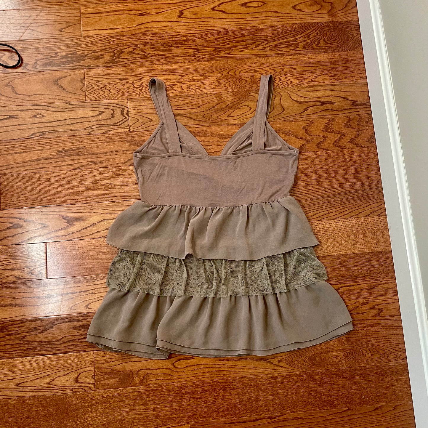 Intimissimi brown ruffle babydoll tank L