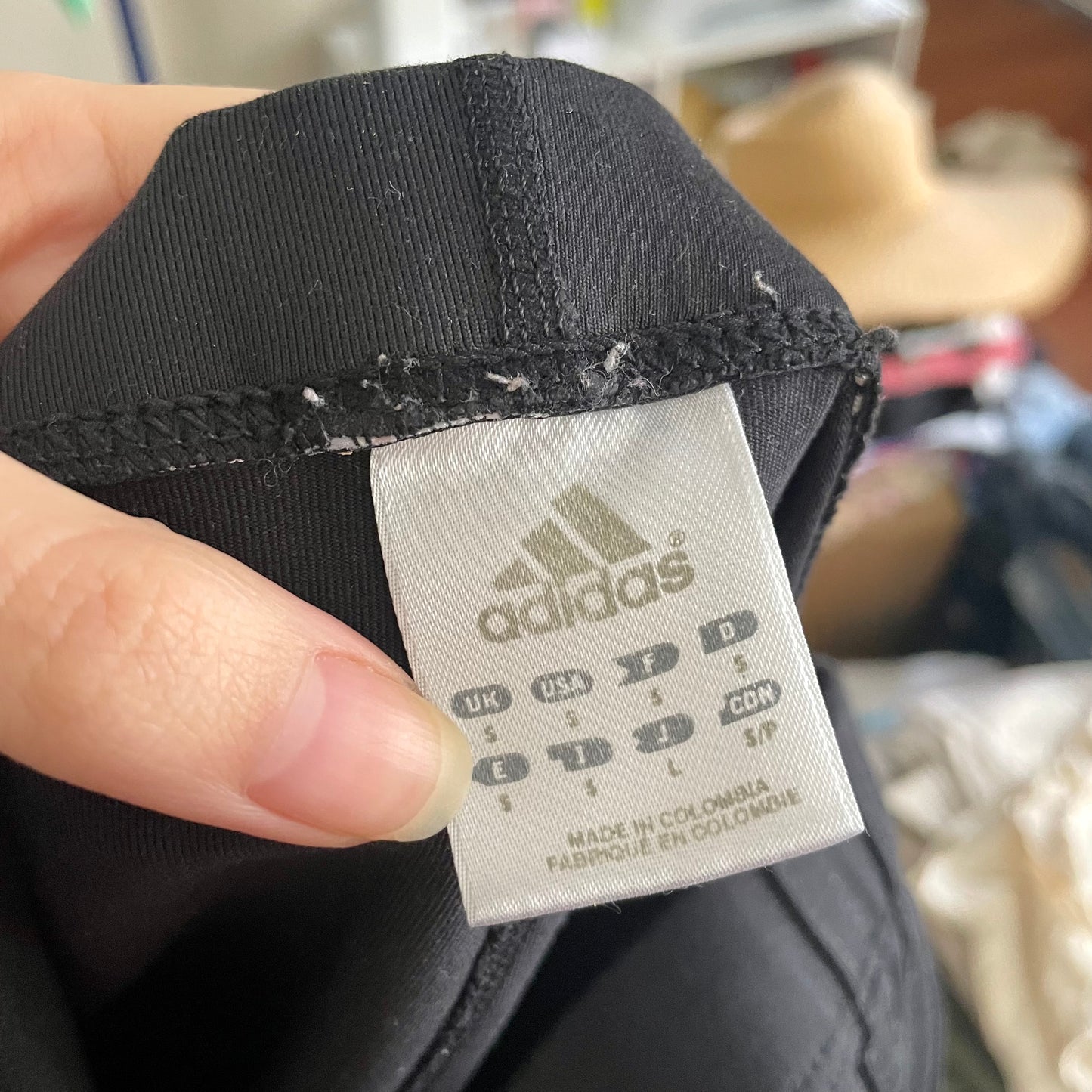 adidas black yoga pants S