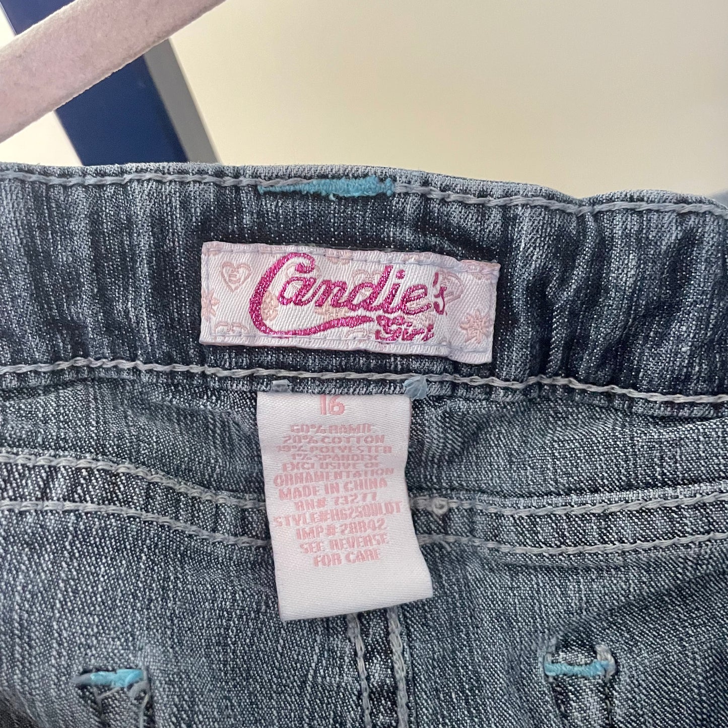 candie’s studded boot cut jeans 23”