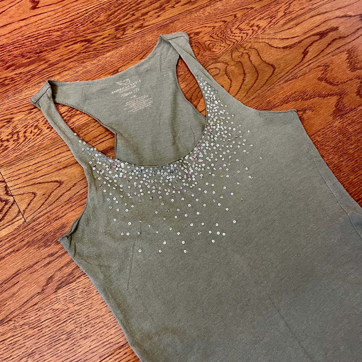 american eagle sequin tank top S