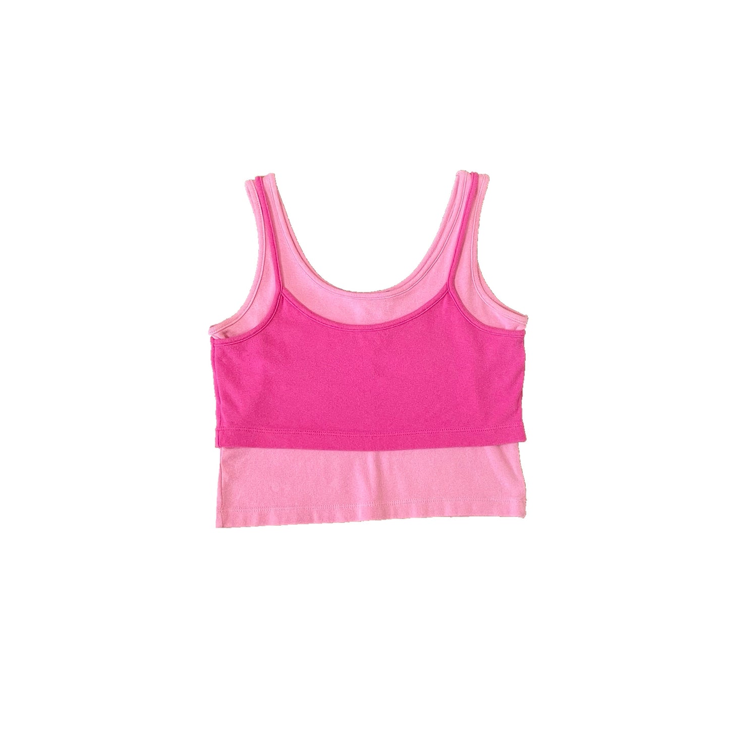 no boundaries pink double layered tank top M