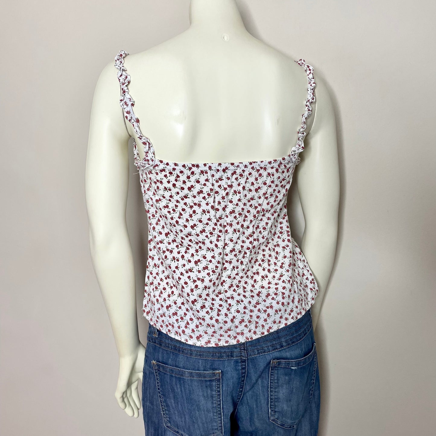 #NEWITEM stradivarius red flower babydoll cami top S