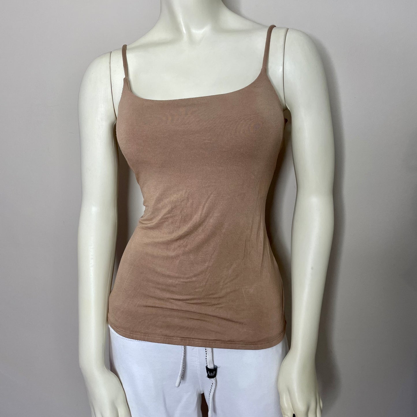 express tan cami top with bra inside S